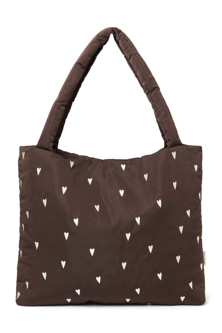 Studio Noos Puffy Mom Bag- Brown Hearts
