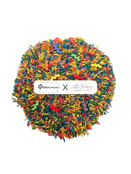 Grennn Grennn speelrijst 'wave' regenboog 750 gram