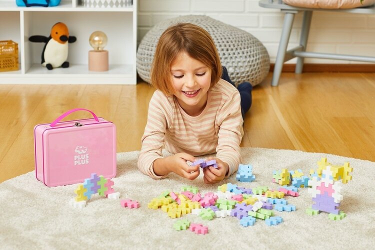 PlusPlus Opbergbox pastel BIG Plus-Plus: 70 stuks