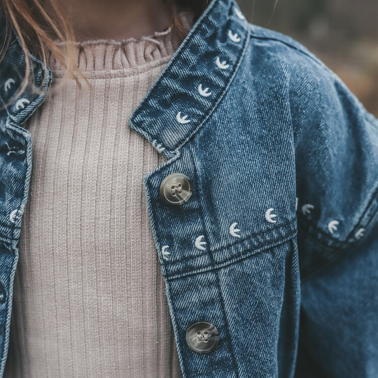 Your Wishes Ethnic Flower | Denim Jacket