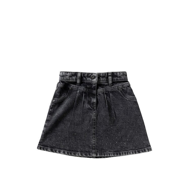 Your Wishes Stretch Denim | Glitter Skirt