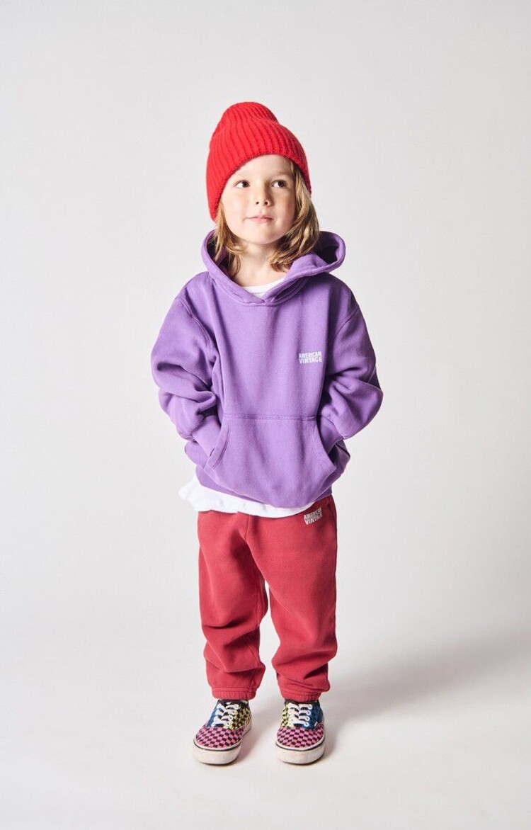 American Vintage Hoodie Sweater Paars