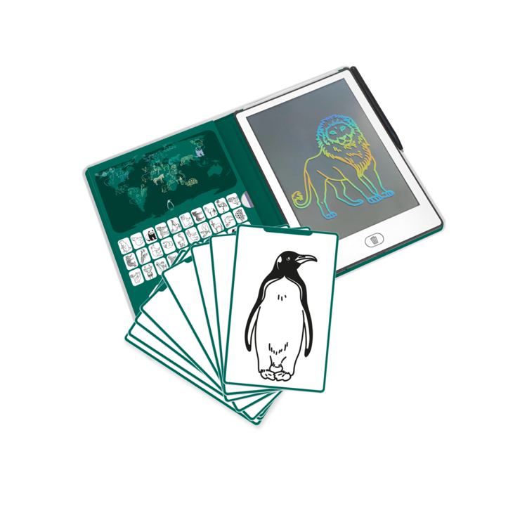 Kidywolf KIDYDRAW MINI- Tekenblok 30 Dieren over de hele wereld