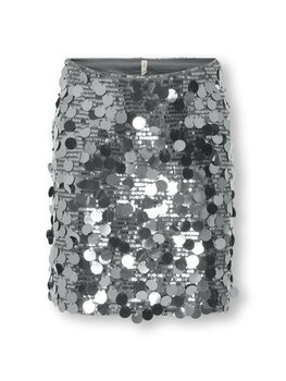Only Jadel Sequins Skirt -Silver