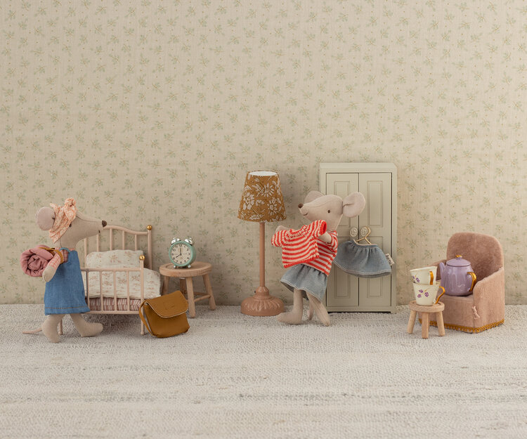 Maileg 11-5401-01 Folding chair, Mouse - Rose