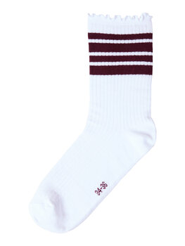 Name it NKFSILLE STRIPE SOCK- Burgundy