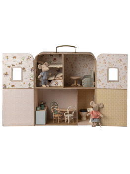 Maileg 11-5205-00 SuitCasa, Little sister and brother mouse