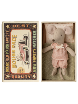 Maileg 17-5109-00 Little sister mouse in matchbox