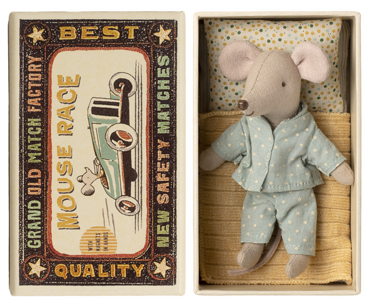 Maileg 17-5110-00 Little brother mouse in matchbox