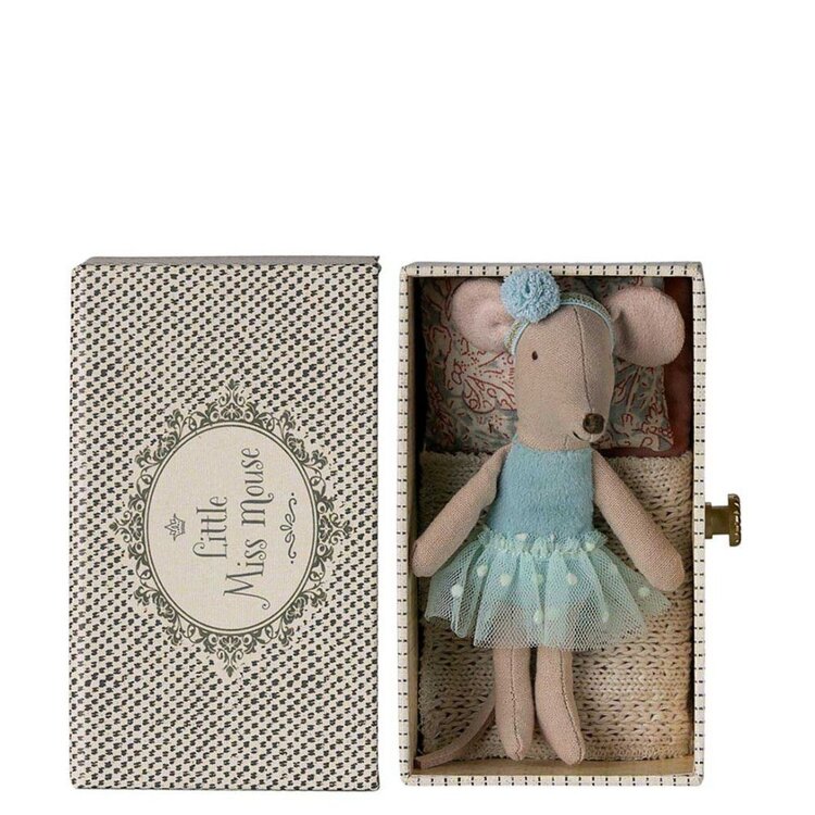 Maileg 17-5104-00 Dance mouse in daybed, Little sister