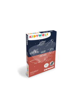 Kidywolf REFIL KIDYDRAW-MINI Drawings "dinosaurs" and "galaxy"