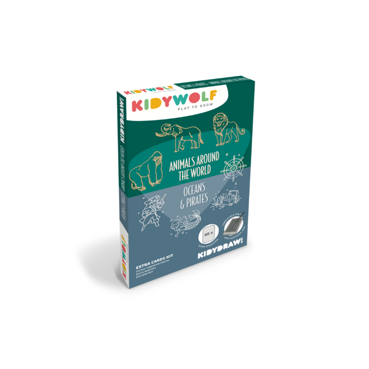 Kidywolf REFIL KIDYDRAW-MINI Drawings "animals around the world" and "oceans and pirates"