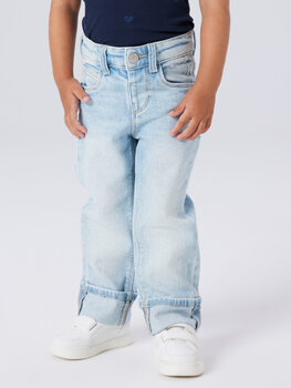 Name it NMFROSE STRAIGHT FOLD JEANS - Light Blue Denim