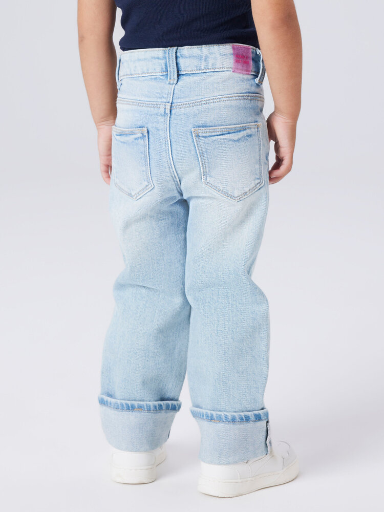 Name it NMFROSE STRAIGHT FOLD JEANS - Light Blue Denim
