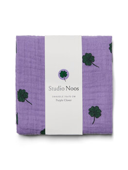 Studio Noos Swaddle Print Medium Purple Clover