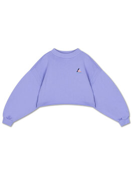 Repose AMS Crop heart sweater- Glacier Bloom