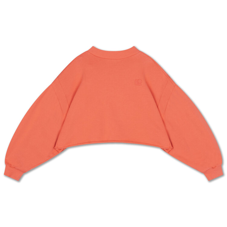Repose AMS Crop heart sweater- Coral Dusk