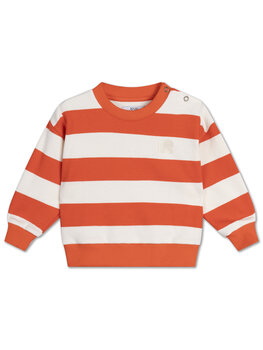 Repose AMS Cozy drop shoulder sweater - Flame Red  Stripe
