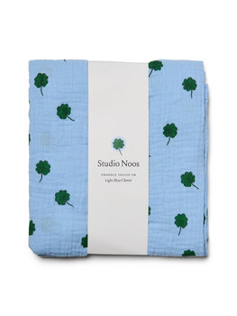 Studio Noos Swaddle Print Large Light Blue Clover