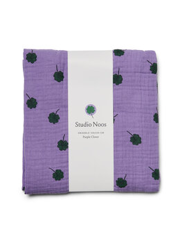 Studio Noos Swaddle Print Large Purple Clover