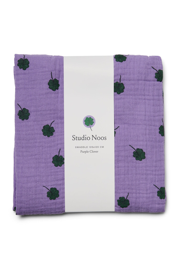 Studio Noos Swaddle Print Large Purple Clover