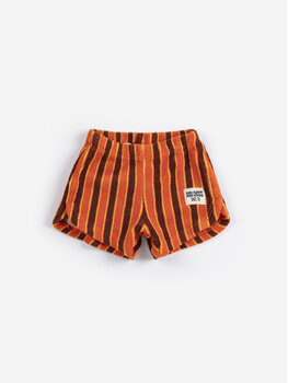 Bobo Choses Striped Brick terry cloth shorts