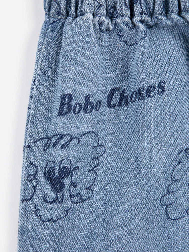Bobo Choses Pickles The Dog all over denim short