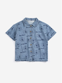 Bobo Choses Pickle The Dog all over denim shirt