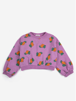 Bobo Choses Tangerine all over cropped sweatshirt
