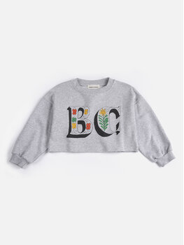 Bobo Choses Spring Letters cropped sweatshirt- Grijs