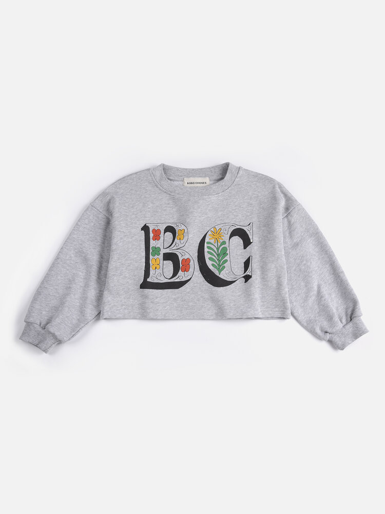 Bobo Choses Spring Letters cropped sweatshirt- Grijs