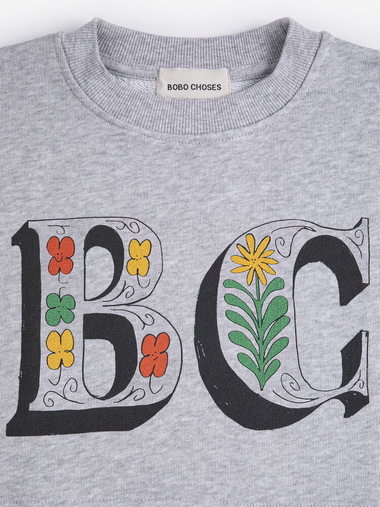 Bobo Choses Spring Letters cropped sweatshirt- Grijs