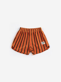 Bobo Choses Striped Brick terry cloth shorts
