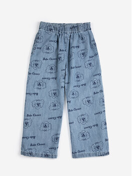 Bobo Choses Pickles The Dog all over light denim pants
