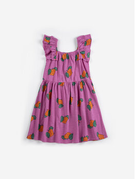 Bobo Choses Tangerine all over ruffled dress