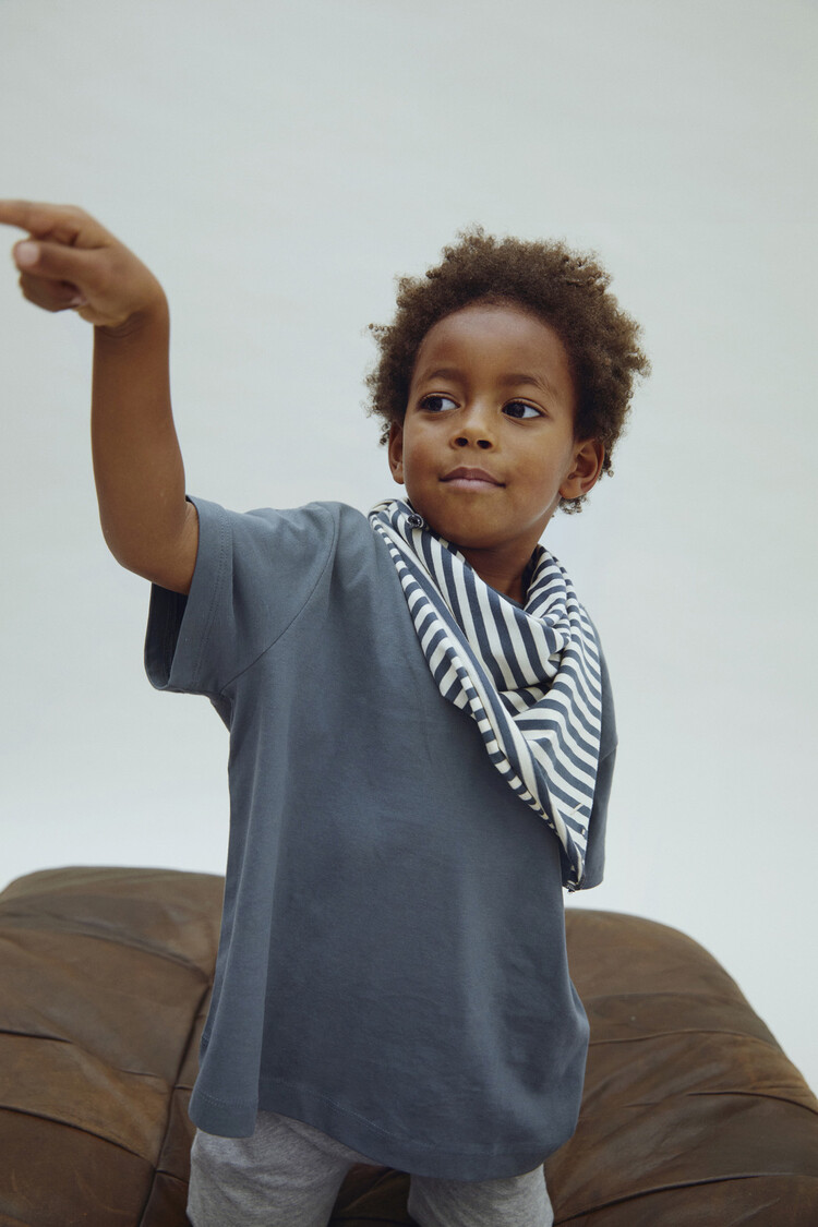 Gray Label Multi Swaddle -  Blue Grey - Cream