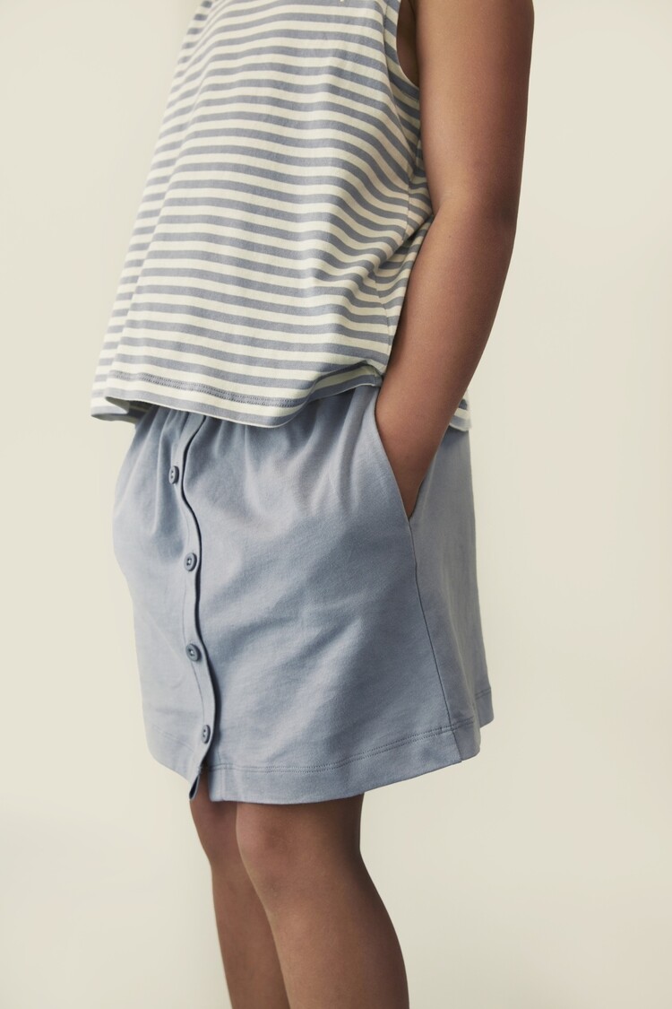 Gray Label Skirt with Buttons - Stone Grey