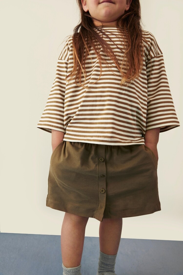 Gray Label Skirt with Buttons -Woody
