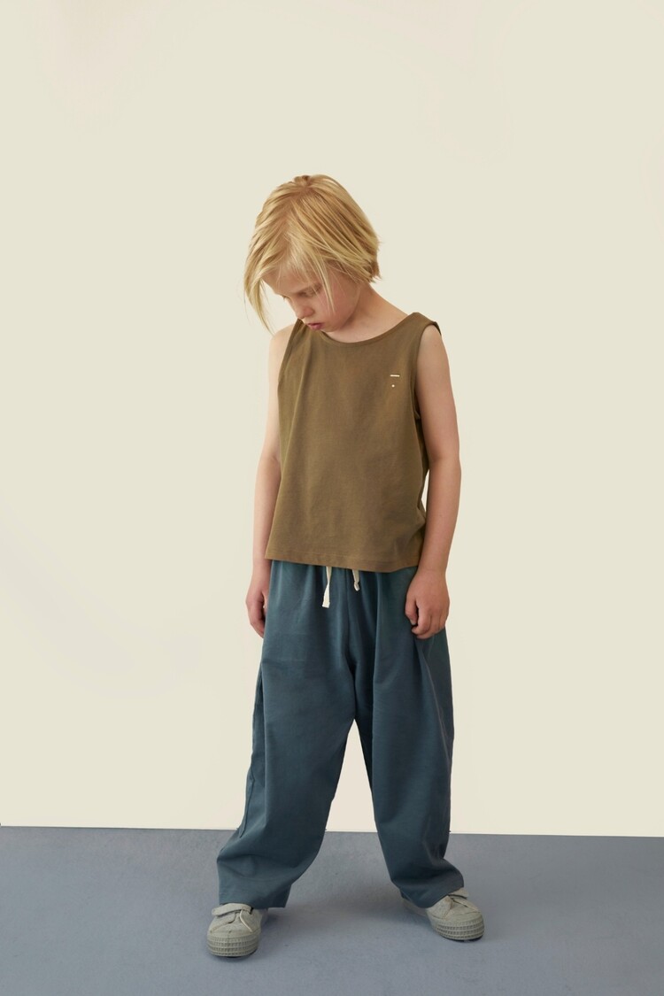 Gray Label Pull Up Trousers - Blue Grey