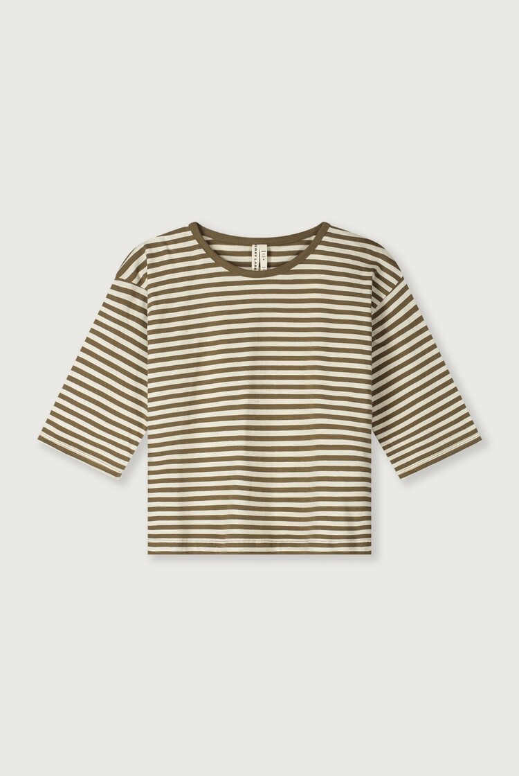 Gray Label Dropped Shoulder Tee- Woody - Cream