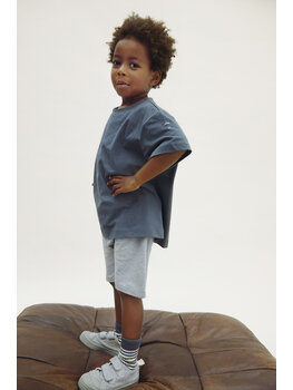 Gray Label Oversized Tee- Blue Grey