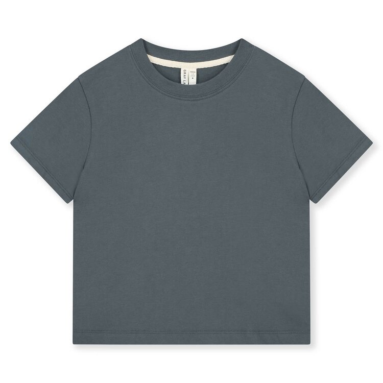 Gray Label Oversized Tee- Blue Grey
