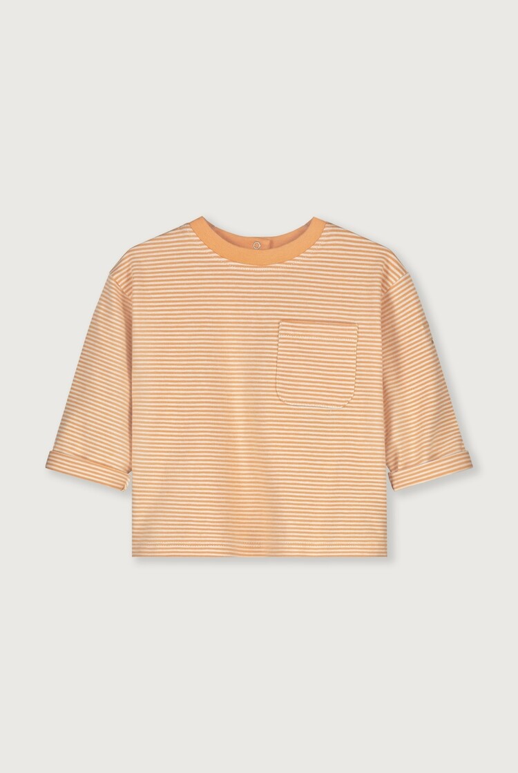 Gray Label Baby L/S Pocket Tee - Melon - Cream