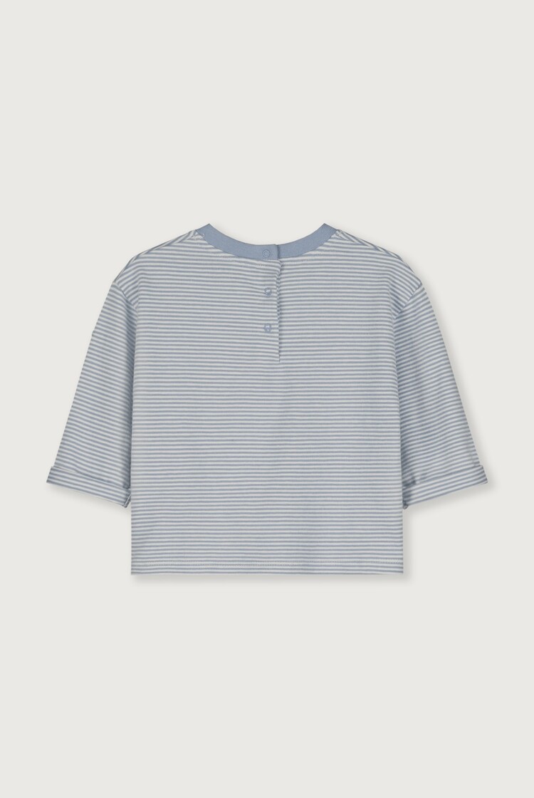 Gray Label Baby L/S Pocket Tee - Stone Grey - Cream