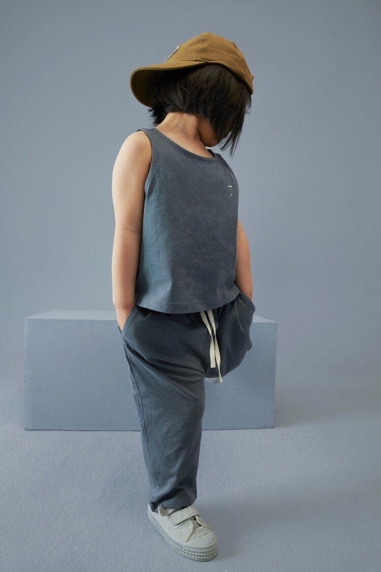 Gray Label Boxy Tank Top - Blue Grey