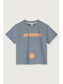 Gray Label Oversized Tee w/ Logo GOTS- Stone Grey Lemon