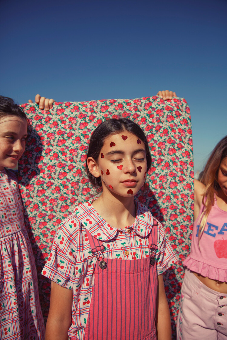 Piupiuchick Peter pan collar shirt | lilac w/ cherries
