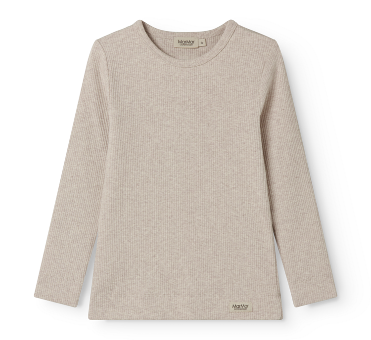 MarMar Copenhagen Plain Tee LS - Light Beige Mel