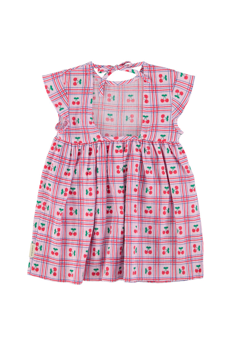Piupiuchick Short dress | lilac w/ cherries allover
