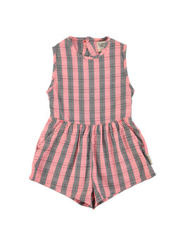 Piupiuchick Short jumpsuit | pink checkered
